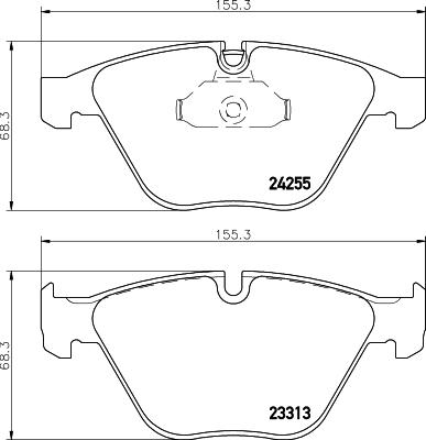 HELLA 8DB 355 013-931 - Комплект спирачно феродо, дискови спирачки vvparts.bg