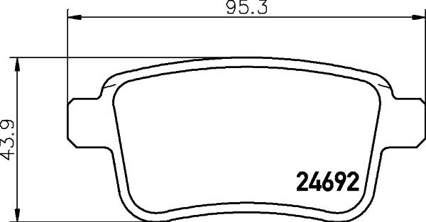 HELLA 8DB 355 013-971 - Комплект спирачно феродо, дискови спирачки vvparts.bg