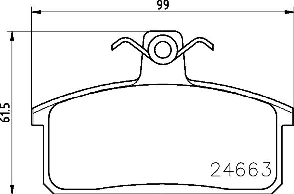 HELLA 8DB 355 013-451 - Комплект спирачно феродо, дискови спирачки vvparts.bg