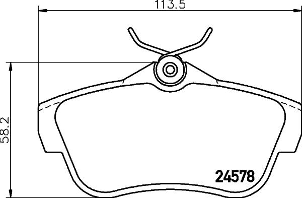 HELLA 8DB 355 013-421 - Комплект спирачно феродо, дискови спирачки vvparts.bg