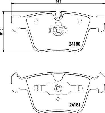 HELLA 8DB 355 013-641 - Комплект спирачно феродо, дискови спирачки vvparts.bg