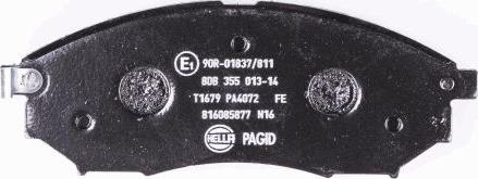 HELLA 8DB 355 013-141 - Комплект спирачно феродо, дискови спирачки vvparts.bg