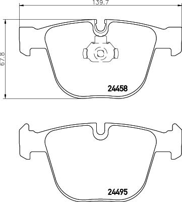 HELLA 8DB 355 013-171 - Комплект спирачно феродо, дискови спирачки vvparts.bg