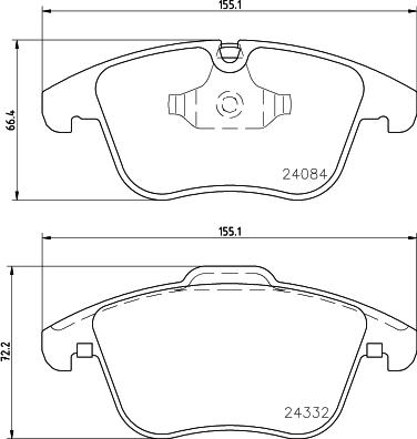 HELLA 8DB 355 013-731 - Комплект спирачно феродо, дискови спирачки vvparts.bg