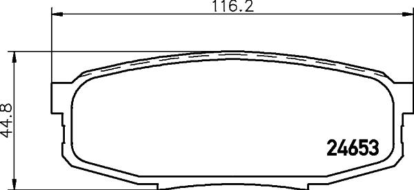 HELLA 8DB 355 013-771 - Комплект спирачно феродо, дискови спирачки vvparts.bg