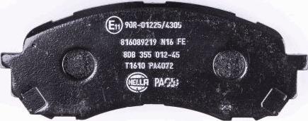 HELLA 8DB 355 012-451 - Комплект спирачно феродо, дискови спирачки vvparts.bg