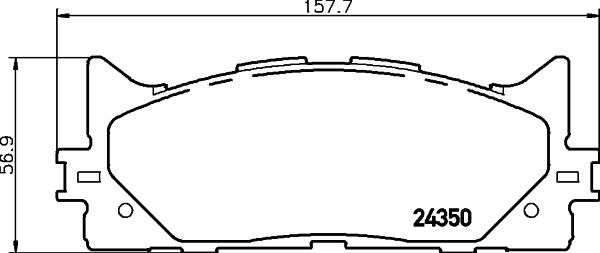 HELLA 8DB 355 012-401 - Комплект спирачно феродо, дискови спирачки vvparts.bg