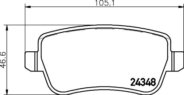 HELLA 8DB 355 012-411 - Комплект спирачно феродо, дискови спирачки vvparts.bg