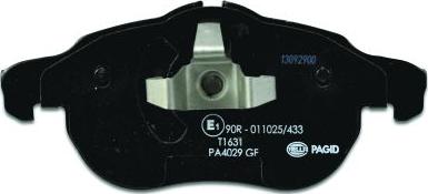 HELLA 8DB 355 012-681 - Комплект спирачно феродо, дискови спирачки vvparts.bg