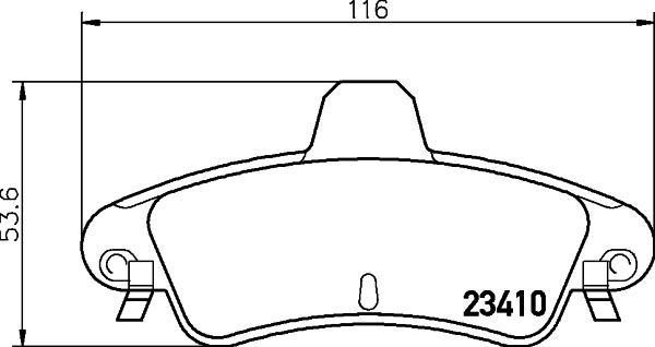 HELLA 8DB 355 012-191 - Комплект спирачно феродо, дискови спирачки vvparts.bg