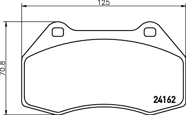 HELLA 8DB 355 012-151 - Комплект спирачно феродо, дискови спирачки vvparts.bg