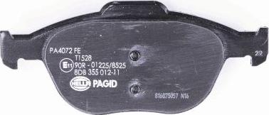 HELLA 8DB 355 012-111 - Комплект спирачно феродо, дискови спирачки vvparts.bg