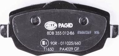HELLA 8DB 355 012-861 - Комплект спирачно феродо, дискови спирачки vvparts.bg