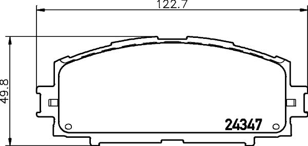 HELLA 8DB 355 012-361 - Комплект спирачно феродо, дискови спирачки vvparts.bg