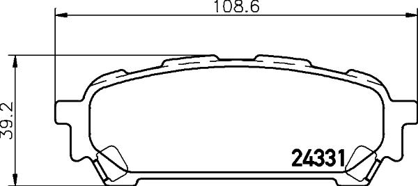 HELLA 8DB 355 012-311 - Комплект спирачно феродо, дискови спирачки vvparts.bg