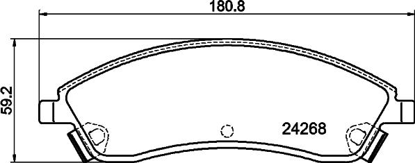 HELLA 8DB 355 012-221 - Комплект спирачно феродо, дискови спирачки vvparts.bg