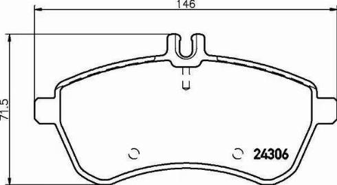 HELLA 8DB 355 012-751 - Комплект спирачно феродо, дискови спирачки vvparts.bg