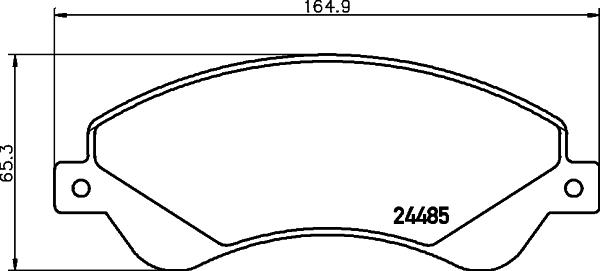 HELLA 8DB 355 012-771 - Комплект спирачно феродо, дискови спирачки vvparts.bg