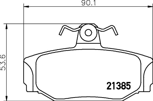 HELLA 8DB 355 017-991 - Комплект спирачно феродо, дискови спирачки vvparts.bg