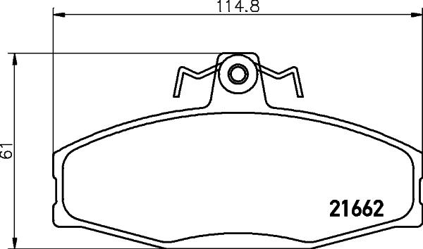 HELLA 8DB 355 017-931 - Комплект спирачно феродо, дискови спирачки vvparts.bg