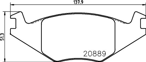 HELLA 8DB 355 017-491 - Комплект спирачно феродо, дискови спирачки vvparts.bg