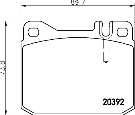 HELLA 8DB 355 017-461 - Комплект спирачно феродо, дискови спирачки vvparts.bg