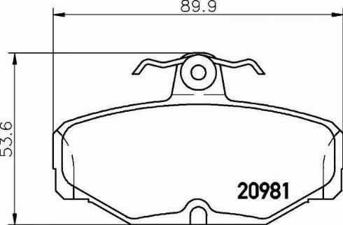 HELLA 8DB 355 017-621 - Комплект спирачно феродо, дискови спирачки vvparts.bg