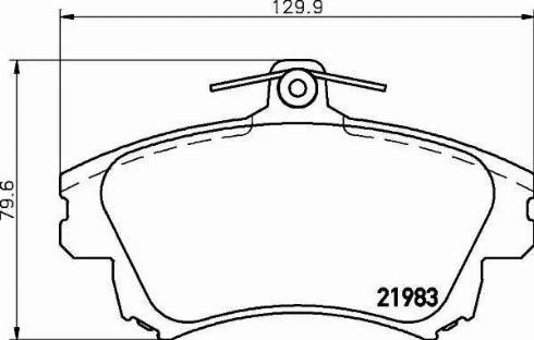 HELLA 8DB 355 017-041 - Комплект спирачно феродо, дискови спирачки vvparts.bg