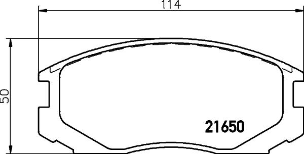 HELLA 8DB 355 017-161 - Комплект спирачно феродо, дискови спирачки vvparts.bg