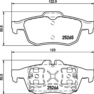 HELLA 8DB 355 017-341 - Комплект спирачно феродо, дискови спирачки vvparts.bg