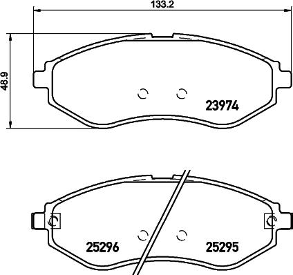 HELLA 8DB 355 017-351 - Комплект спирачно феродо, дискови спирачки vvparts.bg