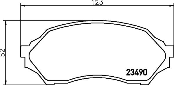 HELLA 8DB 355 017-281 - Комплект спирачно феродо, дискови спирачки vvparts.bg