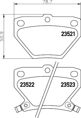 HELLA 8DB 355 017-221 - Комплект спирачно феродо, дискови спирачки vvparts.bg