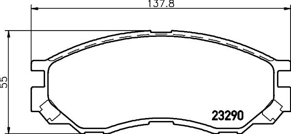 HELLA 8DB 355 017-271 - Комплект спирачно феродо, дискови спирачки vvparts.bg