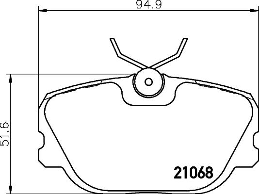 HELLA 8DB 355 017-761 - Комплект спирачно феродо, дискови спирачки vvparts.bg