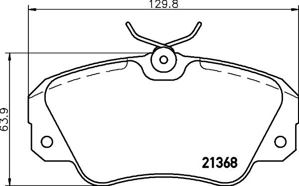 HELLA 8DB 355 017-771 - Комплект спирачно феродо, дискови спирачки vvparts.bg