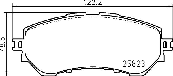 HELLA 8DB 355 039-561 - Комплект спирачно феродо, дискови спирачки vvparts.bg