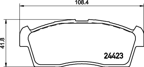 HELLA 8DB 355 039-691 - Комплект спирачно феродо, дискови спирачки vvparts.bg