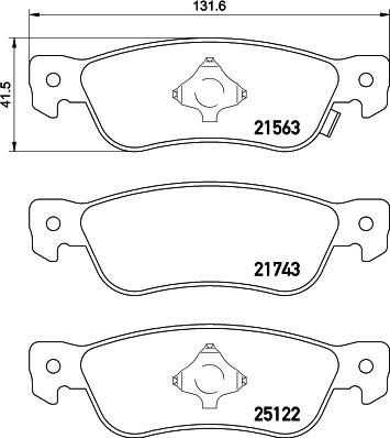 HELLA 8DB 355 039-661 - Комплект спирачно феродо, дискови спирачки vvparts.bg