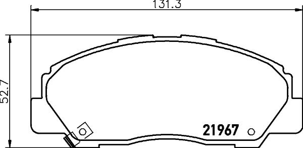 HELLA 8DB 355 039-611 - Комплект спирачно феродо, дискови спирачки vvparts.bg