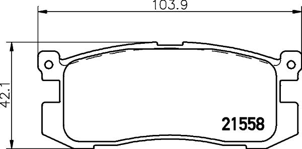 HELLA 8DB 355 036-991 - Комплект спирачно феродо, дискови спирачки vvparts.bg