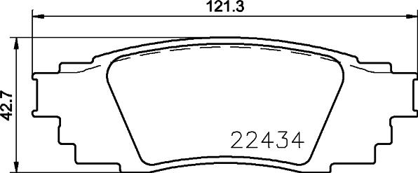 HELLA 8DB 355 036-961 - Комплект спирачно феродо, дискови спирачки vvparts.bg