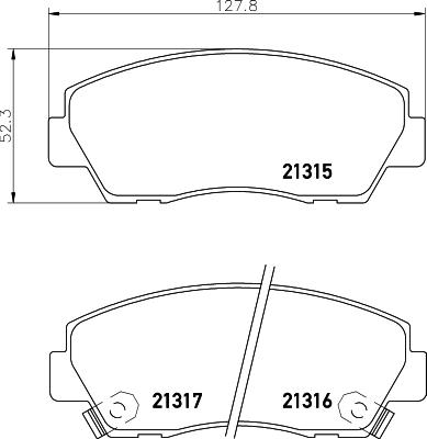 HELLA 8DB 355 036-981 - Комплект спирачно феродо, дискови спирачки vvparts.bg