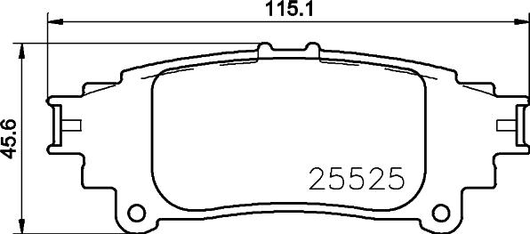 HELLA 8DB 355 036-921 - Комплект спирачно феродо, дискови спирачки vvparts.bg