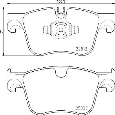 HELLA 8DB 355 036-491 - Комплект спирачно феродо, дискови спирачки vvparts.bg