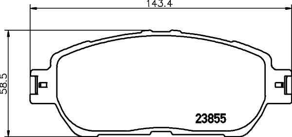 HELLA 8DB 355 036-851 - Комплект спирачно феродо, дискови спирачки vvparts.bg
