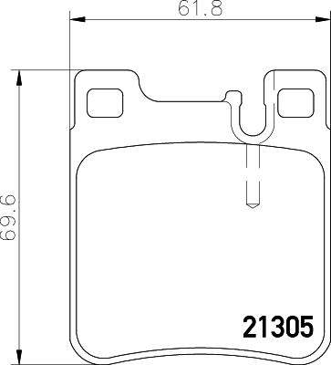 HELLA 8DB 355 030-991 - Комплект спирачно феродо, дискови спирачки vvparts.bg