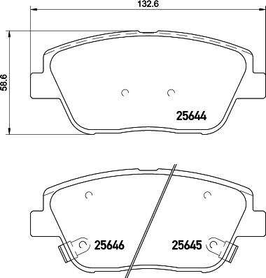 HELLA 8DB 355 030-441 - Комплект спирачно феродо, дискови спирачки vvparts.bg