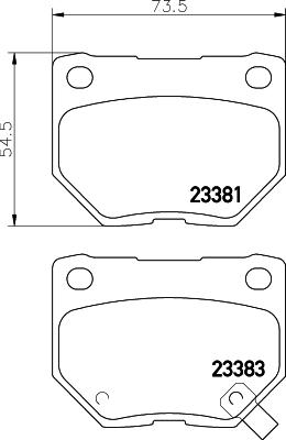 HELLA 8DB 355 030-361 - Комплект спирачно феродо, дискови спирачки vvparts.bg