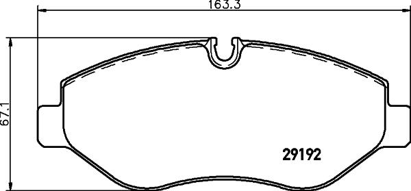 HELLA 8DB 355 030-731 - Комплект спирачно феродо, дискови спирачки vvparts.bg